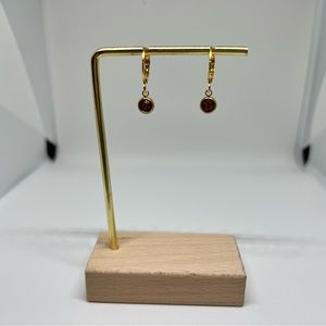 Simple Color Gem Earrings